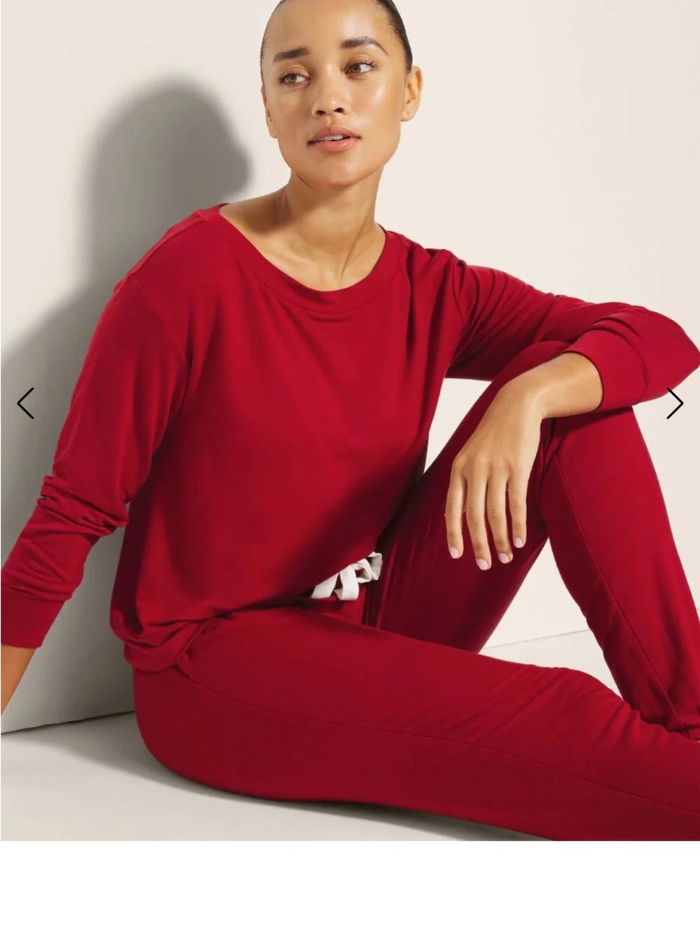 Soma New XXL Cozy Red Lounge Top and Jogger Sunday Set